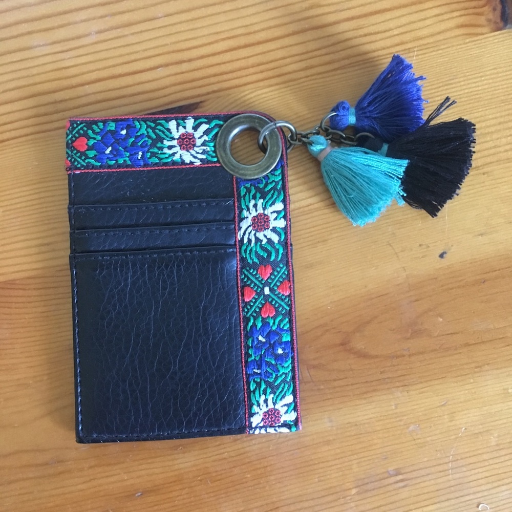Urban Outiftters card holder with tassels